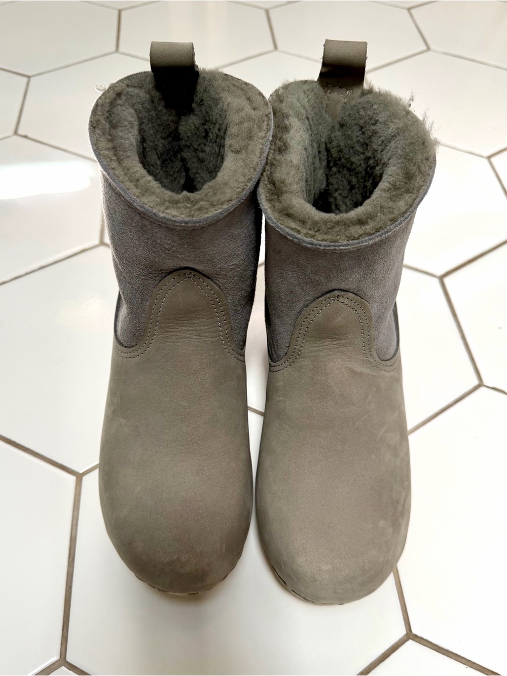 No. 6 5” Shearling Clog Boots